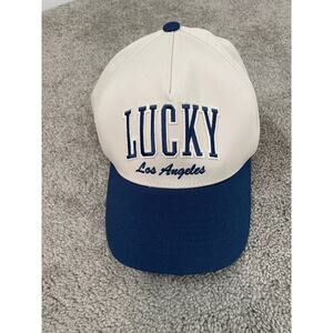 NWT Lucky Brand Collegiate Logo Baseball Hat Adjustable One Size